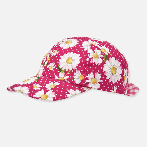 Gorra Mayoral bebé niña flores fiusha