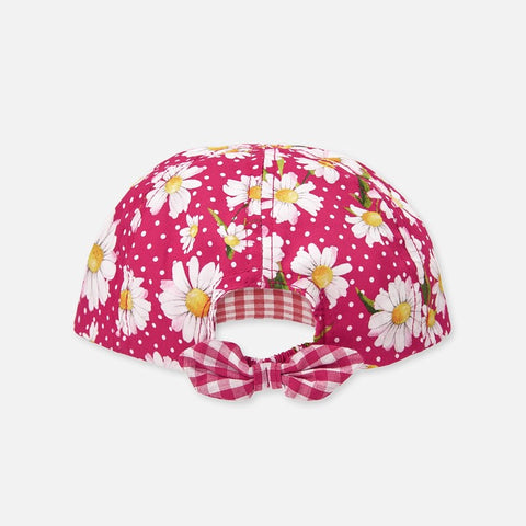 Gorra Mayoral bebé niña flores fiusha