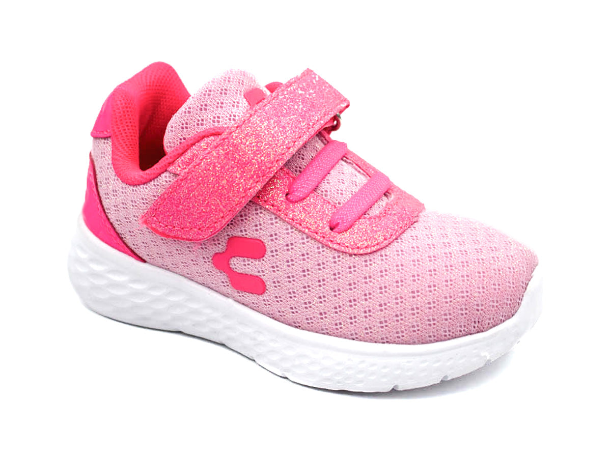 Tenis Charly niña glitter agujeta elástica velcro El
