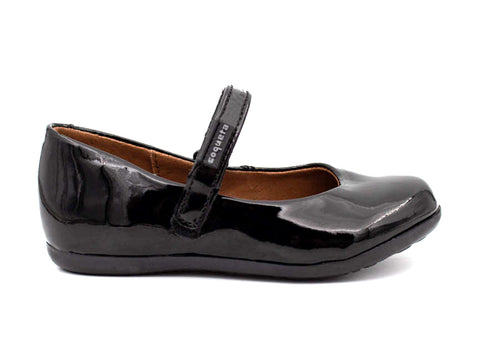 Zapato escolar Coqueta niña charol traba velcro